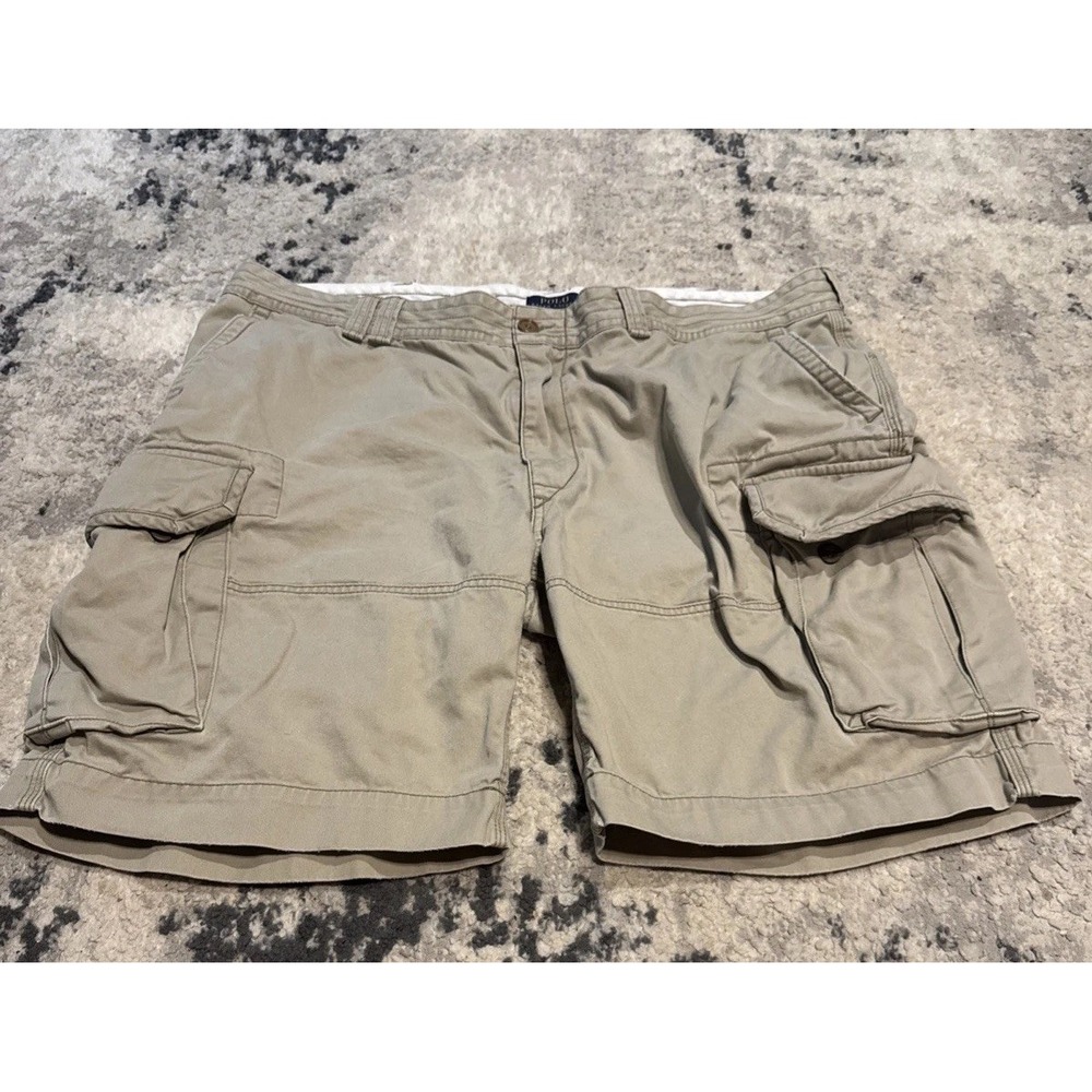 Polo Ralph Lauren Men's Beige Khaki Cargo Shorts Size 46B 46 B